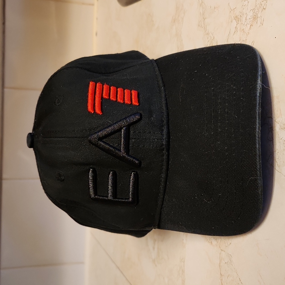 Emporio Armani Black & Red Embroidered Logo Adustable Hat